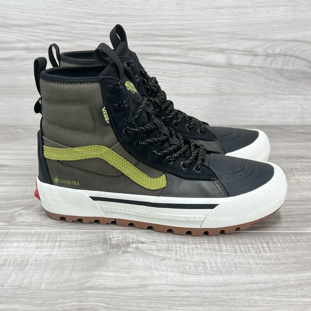 VANS Sk8-Hi GORE-TEX MTE-3 Men's Sz 8 Black Olive Green Waterproof Hiking Boots